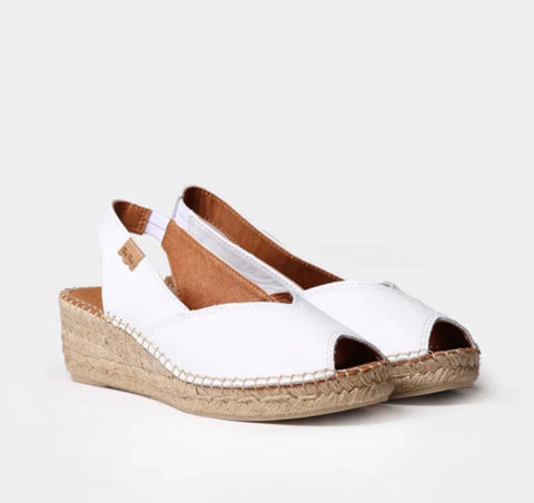 Toni Pons Berna White Leather Espirdrilles