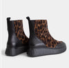 Wonders A-5202 Black-Leopard Zip Boots