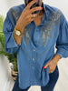 Daisy Mid Blue Denim Blouse