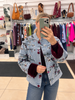 Blue Denim Embellished Jacket