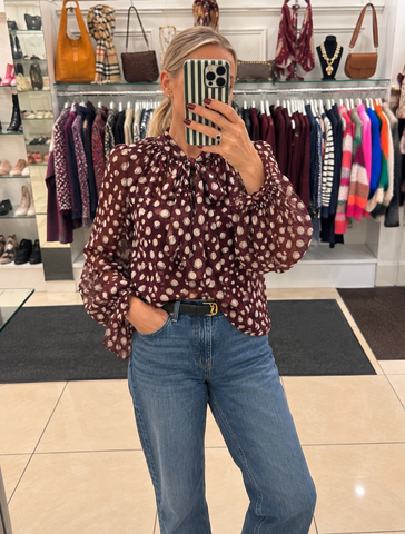 Wine Spot Blouse
