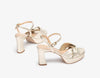 Unisa Gold Platform Sandals