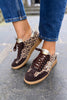 Meline Brown Leopard Trainers