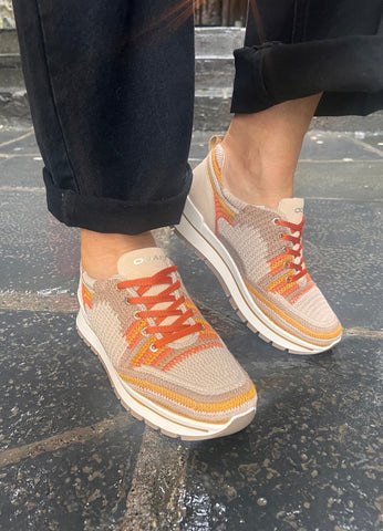 Igi&Co Taupe Knit Sneakers