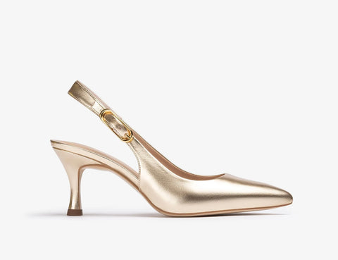 Unisa Lanz Gold Slingbacks