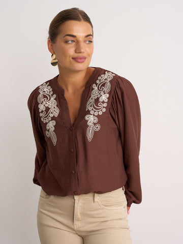 Roisin Chocolate Blouse