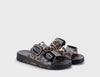 Igor Black Leopard Slider Sandals