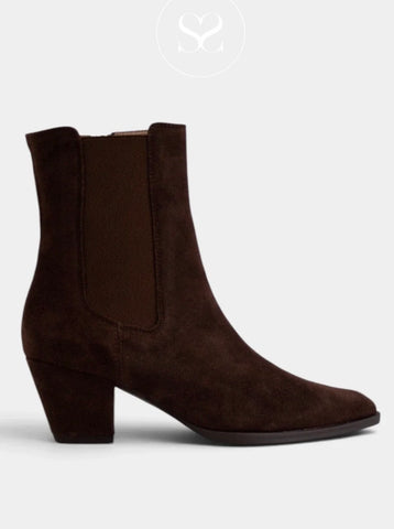 Unisa Brown Suede Leyla Ankle Boots