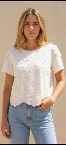 Ecru Embroidery Blouse