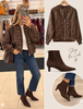 Brenda Embellished Mocha Bomber