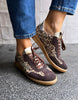 Meline Brown Leopard Trainers