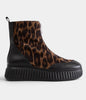 Wonders A-5202 Black-Leopard Zip Boots
