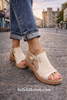 Paula Cream Wedge Sandals