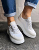 Wonders White Quilted Trainers A3602