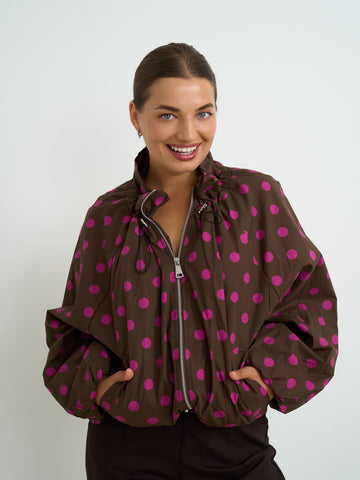 Pink/Brown Spot Bomber