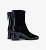 Unisa Lucas Navy Patent Ankle Boots