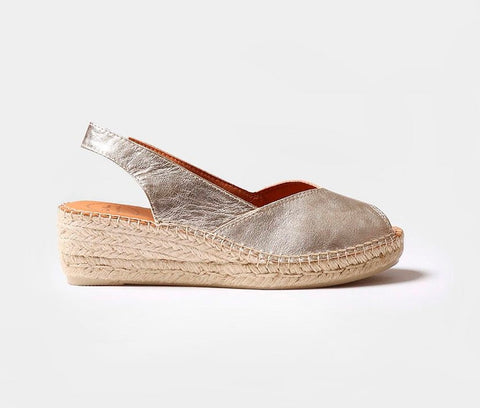 Toni Pons Berna Gold Leather Espirdrilles