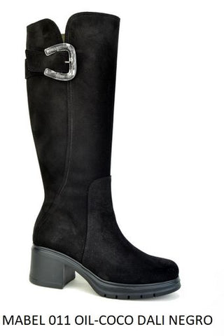 Paula Urban Suanna Black Suede Boots