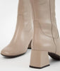 Wonder Taupe Leather Boots H-6212