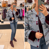 Blue Denim Embellished Jacket