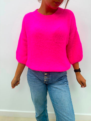 Neon Pink Knit Jumper
