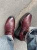 Paula Urban Burgandy Leather Boots
