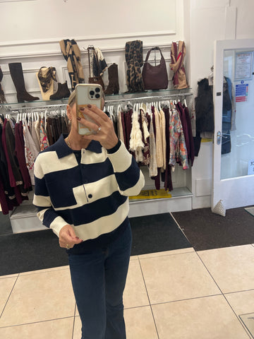 Navy Stripe Knit