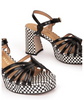 Pedro Miralles Platform Black/White Sandals