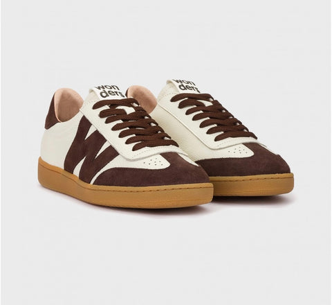 Wonders AP-2001 White/Brown Trainers