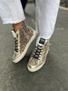 Meline Leopard High Top Trainers