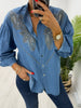 Daisy Mid Blue Denim Blouse