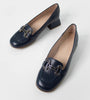 Wonders Navy Liw Heel Loafers
