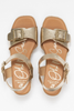 Gold Leather Wedge