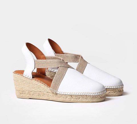 Toni Pons Terra White Leather Espirdrilles
