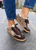 Meline Brown Leopard Trainers