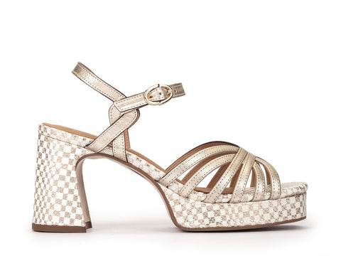Pedro Miralles Platform Gold/Nude Sandals