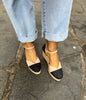 Unisa Black-Tan Wedge Espirdrilles