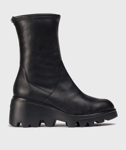 Wonders G-7017 Black Wedge Boots