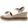 Oh my Sandals White Circle Wedge