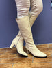 Wonders Ivory Leather Long Boots