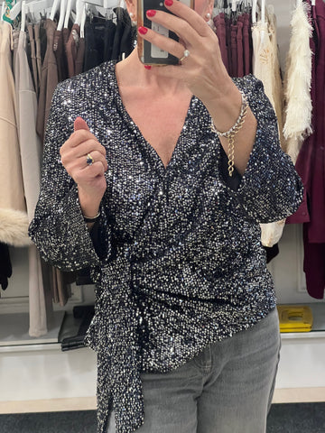 Silver Sequenced Top