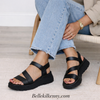 Oh my Sandals Black Wedge Sandals
