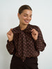 Polkadot  Chocolate-Pink Blouse
