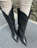 Unisa Black Leather Meyer Boots