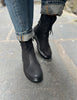 Paula Urban Black Biker Leather Boots