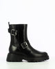 Wonders Black Leather Boots C-7222