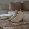 Shoe de Bear Off White Leather Kitten Heel Boots