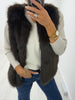 Brown Faux Fur Gilet