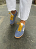 Meline Blue Leather Trainers