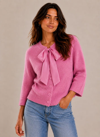 Pink Bow Knit